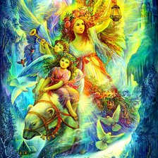 Схема вышивки «ангелы»