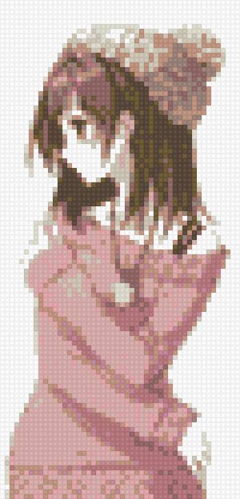 Девушка - источник тепла =) - люди, простые схемы, мало цветов, аниме, девушка - предпросмотр