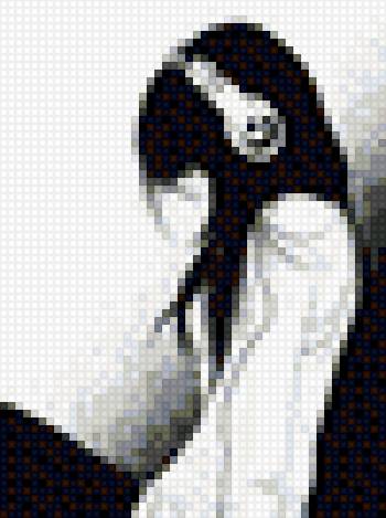 Уединение с музыкой - черно-белое, люди, девушка, простые схемы, мало цветов, аниме - предпросмотр