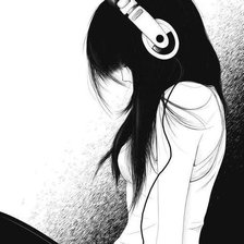 Схема вышивки «Уединение с музыкой»