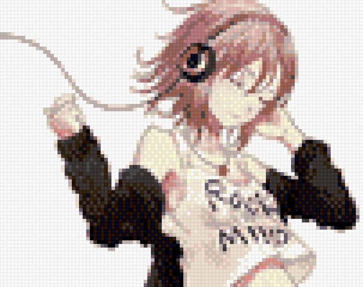 Девушка в наушниках2 - аниме, девушка, мало цветов, люди, простые схемы - предпросмотр