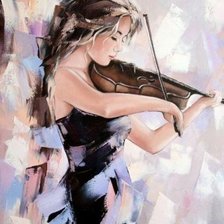 Схема вышивки «скрипачка 3»