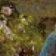 Предпросмотр схемы вышивки «мама с дочкой в саду» (№957162)