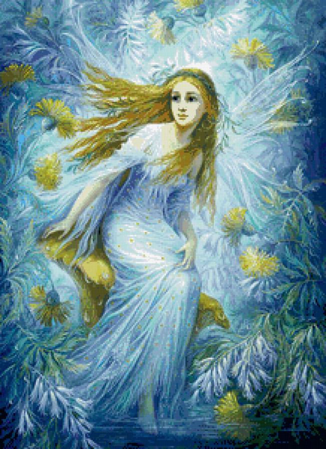 лесная нимфа - девушка, арт, нимфа, лес, фэнтези, цветы - предпросмотр