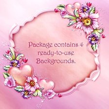 Схема вышивки «рамка для фото сердцем и цветами»