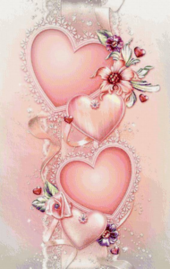 двойная рамка для фото с сердцем - цветы, фото, рамка, сердце, валентинка, нежность - предпросмотр