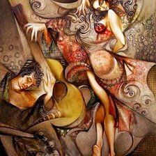 Схема вышивки «танец в абстракции»