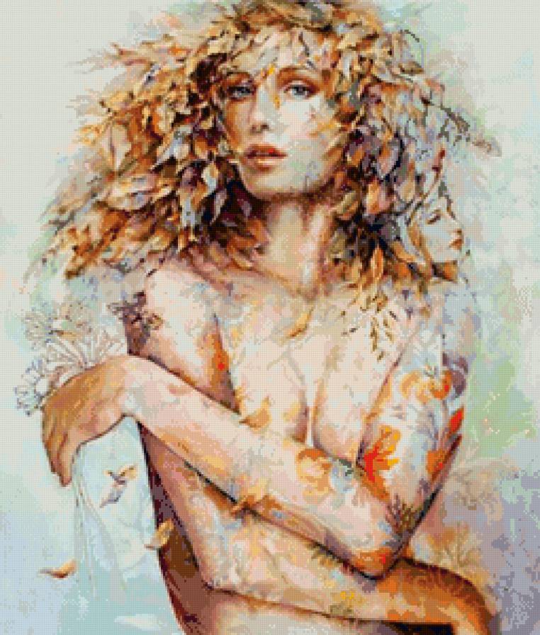 женский образ - девушка, красота, классика, образ, женщина, живопись, портрет - предпросмотр