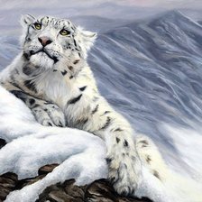 Схема вышивки «снежный барс»