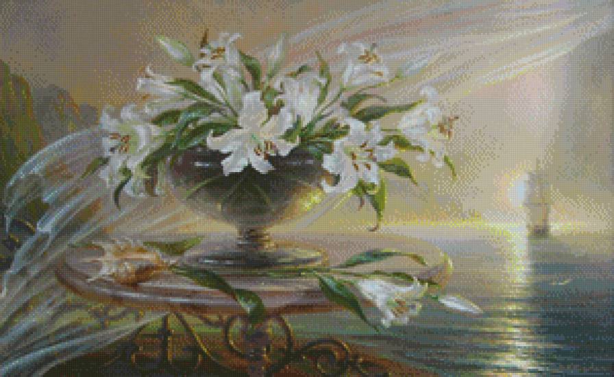 лилии - ваза, букет, природа, лилии - предпросмотр