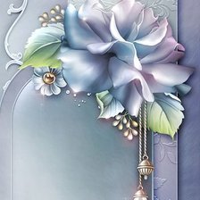 подушка с розой