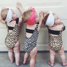 Схема вышивки «трое милых малышек»