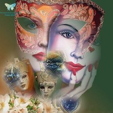 Схема вышивки «маски»