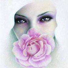 Схема вышивки «Dama y Rosa»