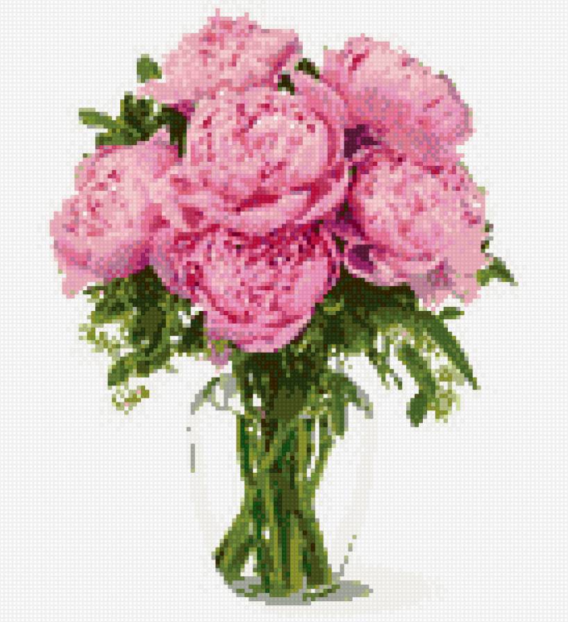 Пионы - букет, маленькая, цветы - предпросмотр