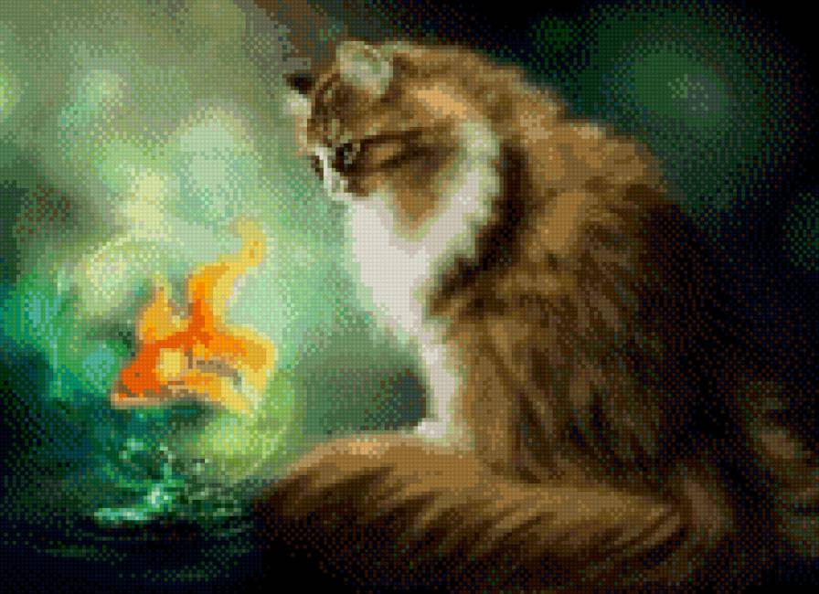 ВОТ ТЫ КАКАЯ РЫБКА??? - рыбка, кошка - предпросмотр