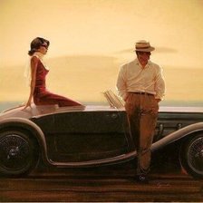 Схема вышивки «пара на авто»