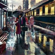 Схема вышивки «вокзал на двоих»