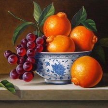 натюрморт с виноградом