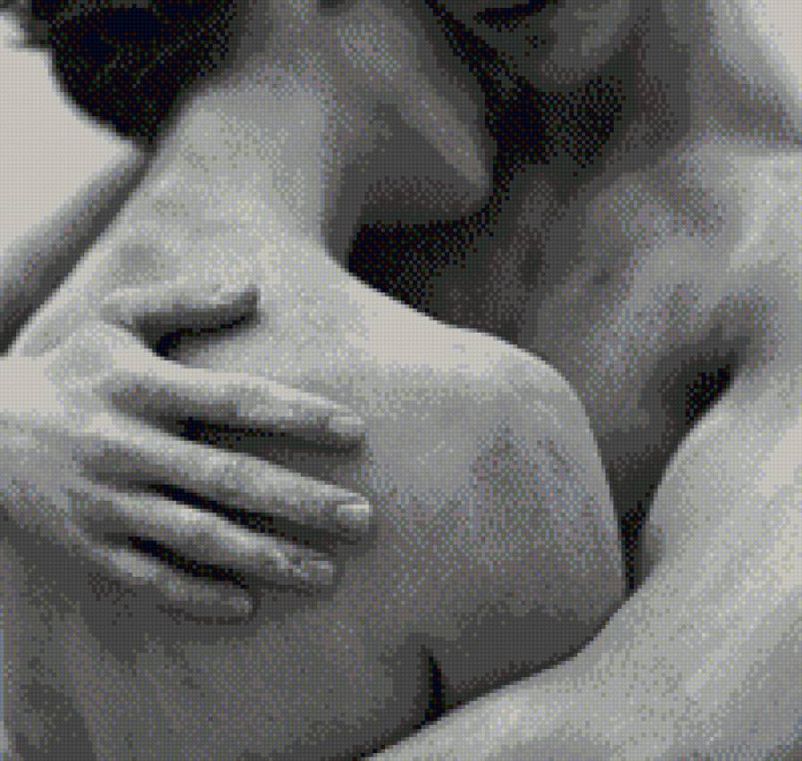 Двое - пара, объятия, грудь, мужчина и женщина, двое, чувства - предпросмотр