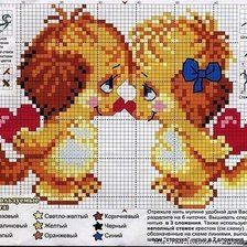 Схема вышивки «cобачки»