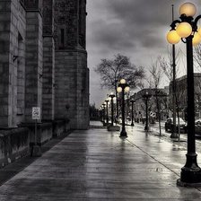 жёлтые  фонари