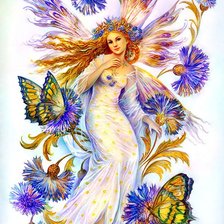 Схема вышивки «девушка бабочка»