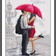 Схема вышивки «Двое под зонтом»