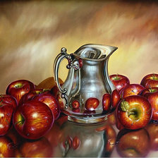 Схема вышивки «яблоки на столе»