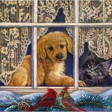 Схема вышивки «у окна»