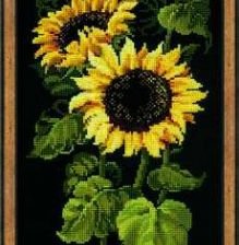 Схема вышивки «подсолнухи»