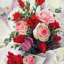 Схема вышивки «Букет роз»