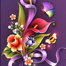 Схема вышивки «каллы»