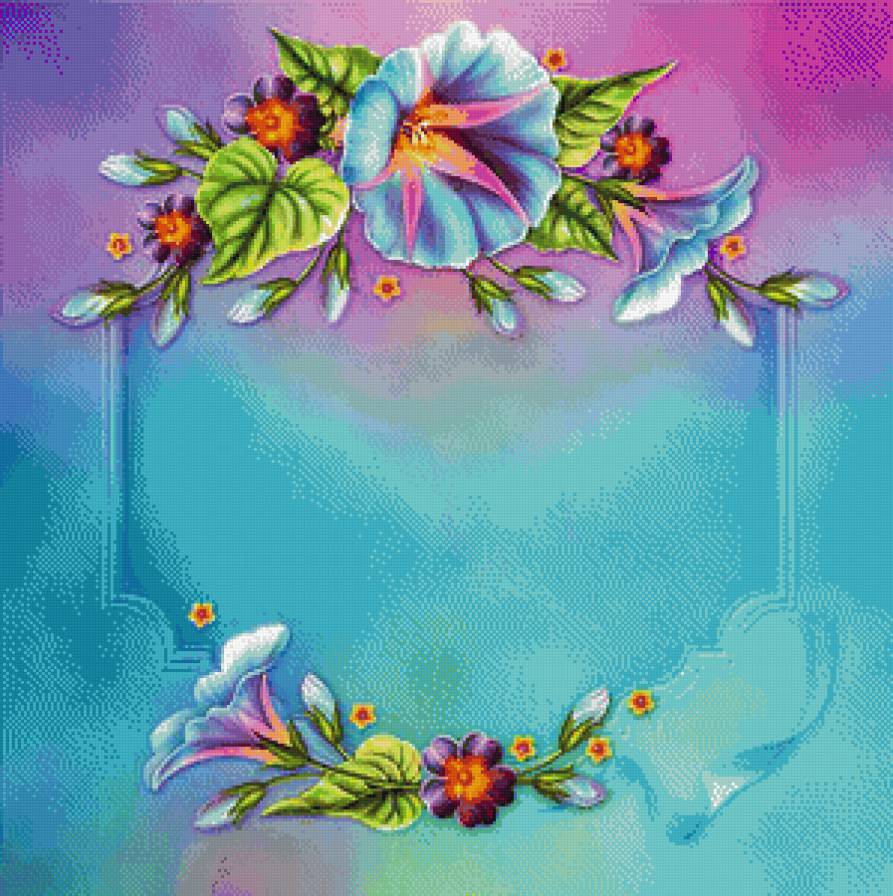 рамка для фото с барвинком - цветы, барвинок, панно, рамка, бабочки, фото, подушка - предпросмотр