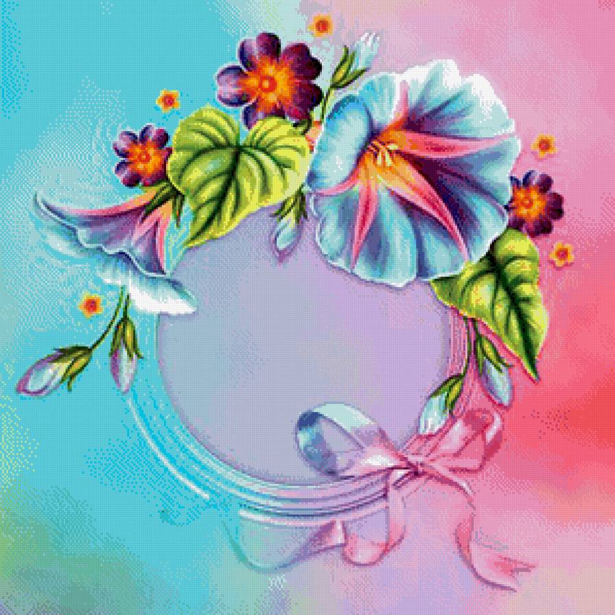 рамка для фото с барвинком - подушка, панно, фото, цветы, бабочки, рамка, барвинок - предпросмотр