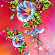 Схема вышивки «подушка с барвинком»