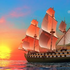 Схема вышивки «закат»