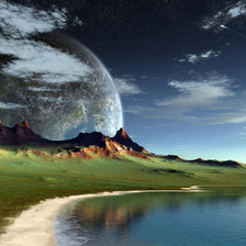 Схема вышивки «лунный остров»