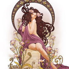 Схема вышивки «девушка»