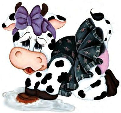 Серия "Мультяшки" - красавица, бантик, платье, приколы, коровка, корова - оригинал