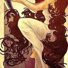 Схема вышивки «девушка»