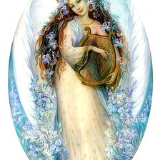 Схема вышивки «ангел с арфой»