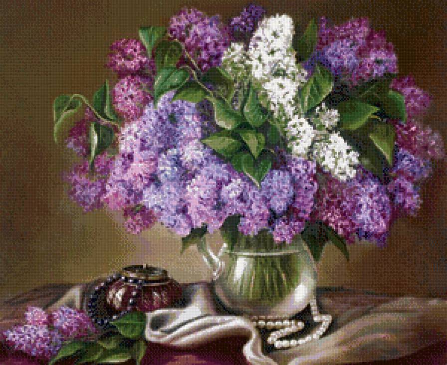 сирень - букет, сирень, цветы - предпросмотр