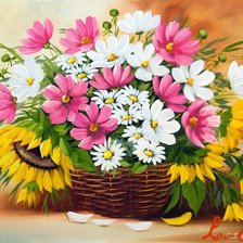 Схема вышивки «букет полевых цветов»