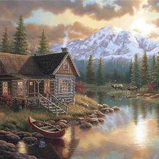 вечер в горах