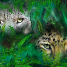 Схема вышивки «глаза хищника»