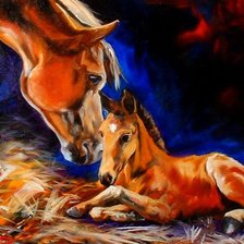 Схема вышивки «мать и дитя»