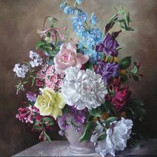 Схема вышивки «Картины художников. Цветы»
