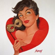 Схема вышивки «Девушка»