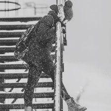 Схема вышивки «девушка в зиме»